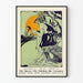 Poster vintage Queen City Printing Ink Company in tonalità arancione, blu e verde
