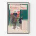 Poster vintage Philadelphia Sunday Press edizione del 10 novembre 1895