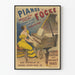 Poster vintage Pianos Focké medaglia d'oro Parigi 1889
