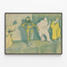 Poster artistico scena teatrale in costume vintage — quadro incorniciato alla parete