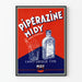 Poster vintage Pipérazine Midy decorazione murale retrò
