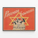Poster vintage rumeno Piramide sovietica — quadro incorniciato alla parete