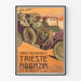 Poster vintage Servizio Automobili Trieste Abbazia