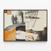 Poster artistico collage industriale vintage — quadro incorniciato alla parete