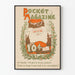 Poster vintage Pocket Magazine con Babbo Natale