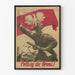 Poster di propaganda militare polacca vintage