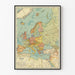 Poster Mappa Politica Vintage dell'Europa