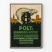 Poster vintage Istituto Poligrafico di Zurigo con orso e paesaggio urbano