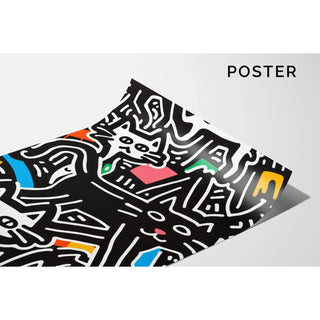 Manifesto Pop Art - Gatti Stilizzati