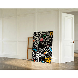 Manifesto Pop Art - Gatti Stilizzati
