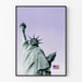 Poster Statua della Libertà con bandiera americana