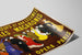 Poster vintage con pasta all'uovo e verdure, maccheroni — vista dell’opera