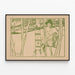 Poster vintage in stile miniatura rétro — quadro incorniciato alla parete