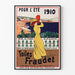Poster vintage Toiles Fraudet per l'estate 1910 - Decorazione murale elegante