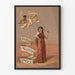 Poster vintage Prang's Valentine Cards con donna e angeli