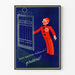 Poster pubblicitario vintage Lactobyl rosso e blu
