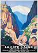 Poster Costa Azzurra e le sue montagne Vintage