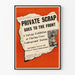Poster vintage Private Scrap Goes to the Front