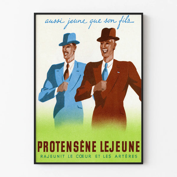 Poster vintage Protensène Lejeune decorazione murale rétro