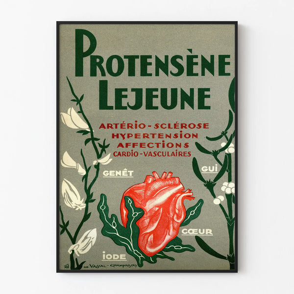 Poster vintage Protensène Lejeune per decorazione murale medica