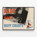 Poster vintage Rags Make Navy Charts – Decorazione murale marittima — quadro incorniciato alla parete