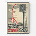 Poster vintage Rapide Côte d'Émeraude Pyrénées Ferrovie dello Stato