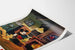 Poster decorativo murale Topolino lettura accanto al camino