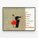 Poster vintage medico - Memoria mnemonica retto-septale — quadro incorniciato alla parete