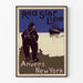 Poster vintage Red Star Line Anversa-New York