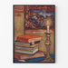 Poster decorativo murale religioso con libri e candela