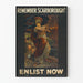 Poster vintage militare Remember Scarborough Enlist Now