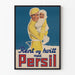 Poster vintage Persil bambino e mamma in inverno