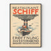Poster vintage del ristorante Schiff Kleinhüningen 1928