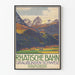 Poster vintage Ferrovia Retica - Castello di Tarasp in Engadina