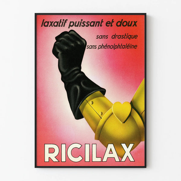 Poster vintage Ricilax decorazione murale potente e dolce