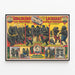 Poster vintage Ringling Bros - Elefanti comici Lockhart in spettacolo — quadro incorniciato alla parete