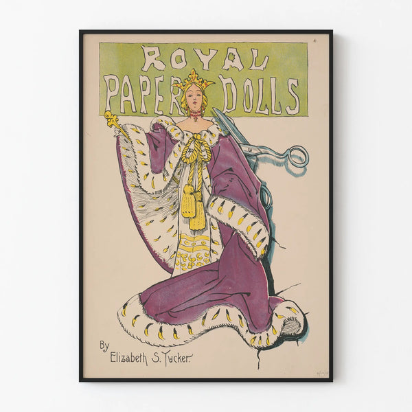 Poster vintage Royal Paper Dolls di Elizabeth S. Tucker