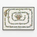 Poster Vintage Gioco dell'Oca Floreale Rozenspel — quadro incorniciato alla parete