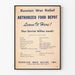 Poster vintage Russian War Relief - Deposito alimentare autorizzato