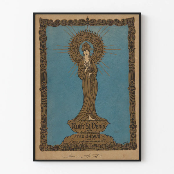 Poster decorativo murale vintage Ruth St. Denis & Ted Shawn