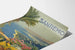 Poster vintage Sanremo vista panoramica e fiori
