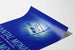 Poster vintage Santal Monal Prostal Monal in blu di metilene