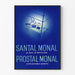 Poster vintage Santal Monal Prostal Monal in blu di metilene