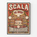 Poster vintage Scala sala illuminata con luce elettrica