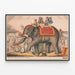 Poster vintage Circo Elefanti e Acrobati — quadro incorniciato alla parete