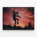 Poster Cerimoniale di Danza Cherokee al Tramonto — quadro incorniciato alla parete