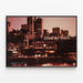 Poster vintage Ghirardelli Square a San Francisco al tramonto — quadro incorniciato alla parete