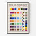 Poster educativa retrò quadro dei colori primari e secondari