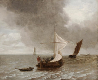 Bateaux a vela in una brezza - Scuola di Jan van de Capelle — vista dell’opera