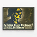 Poster Vintage Schutz Eure Heimat - Poster di Propaganda Militare Tedesca — quadro incorniciato alla parete